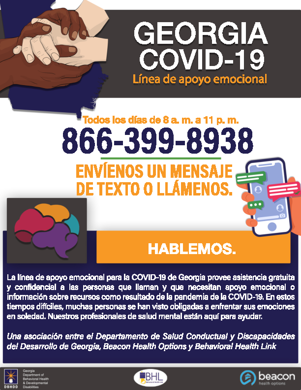 Georgia COVID-19 Emotional Support Line